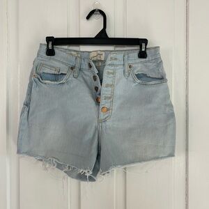 Universal Thread Light Blue Button-Fly Denim Shorts
